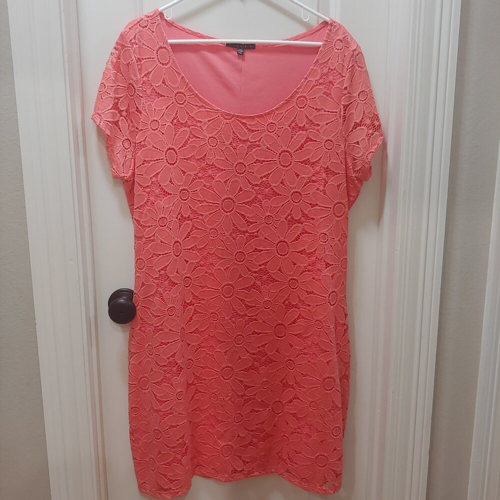 TIANA B. Women's Coral Floral Dress Size XXL